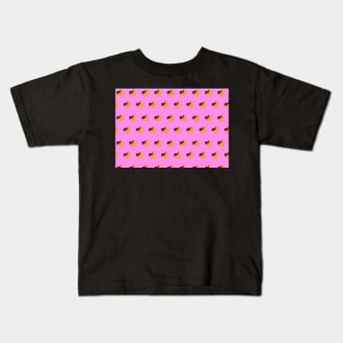 Pixel heart shaped waffle with chocolate Kids T-Shirt